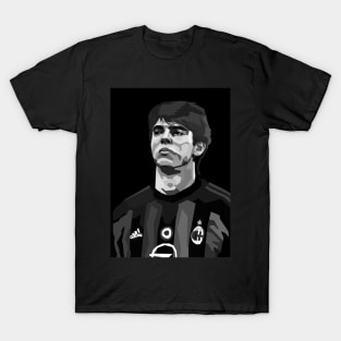 Kaka Brazil Legendary Football Black And White Art T-Shirt